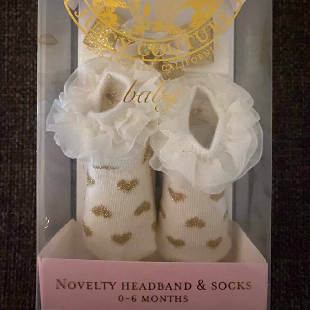 Juicy Couture infant headband and socks